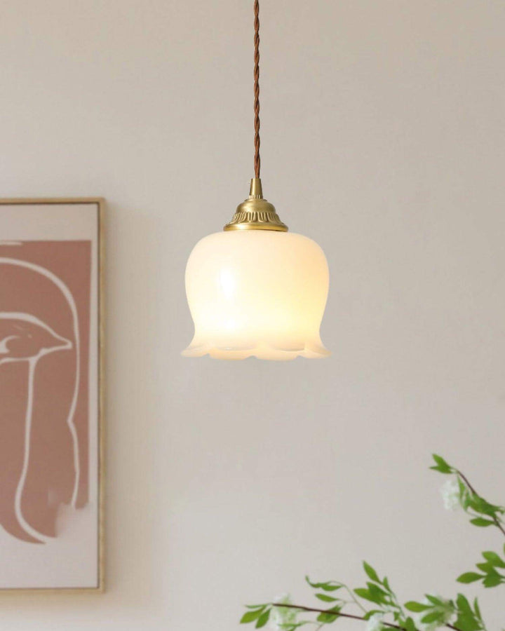 Floral Pendant Lamp, Elegant Hanging Ceiling Light Fixture