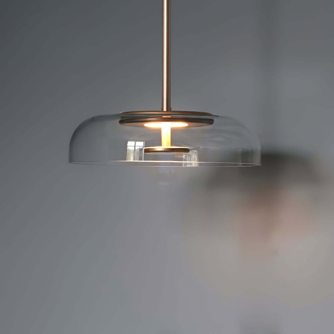 Modern Brass & Glass Pendant Light
