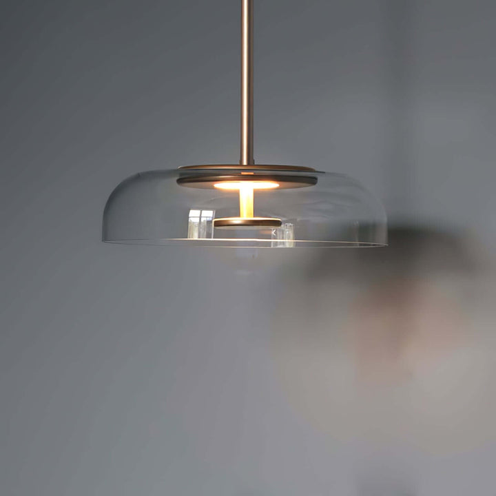 Modern Brass & Glass Pendant Light