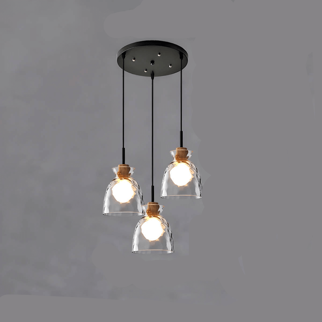Modern Glass Chandelier for Dining Room, Entryway or Kitchen Lighting