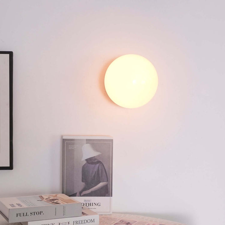 Pink Glass & Metal Sconce Light - 20cm