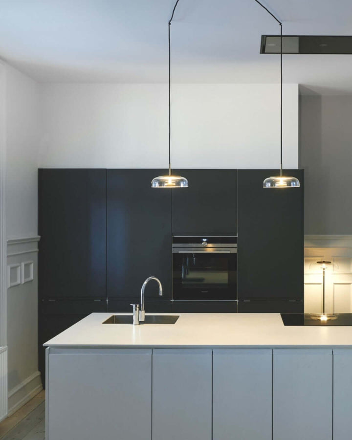 Modern Brass & Glass Pendant Light