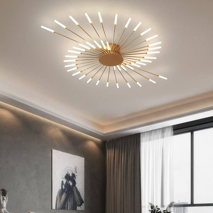 Modern Aluminum & Acrylic Chandelier