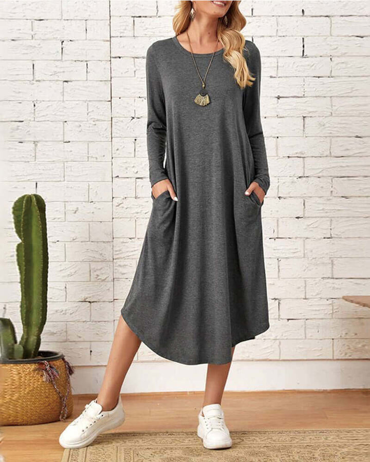 Women's Cozy Long-Sleeve Winter Dress