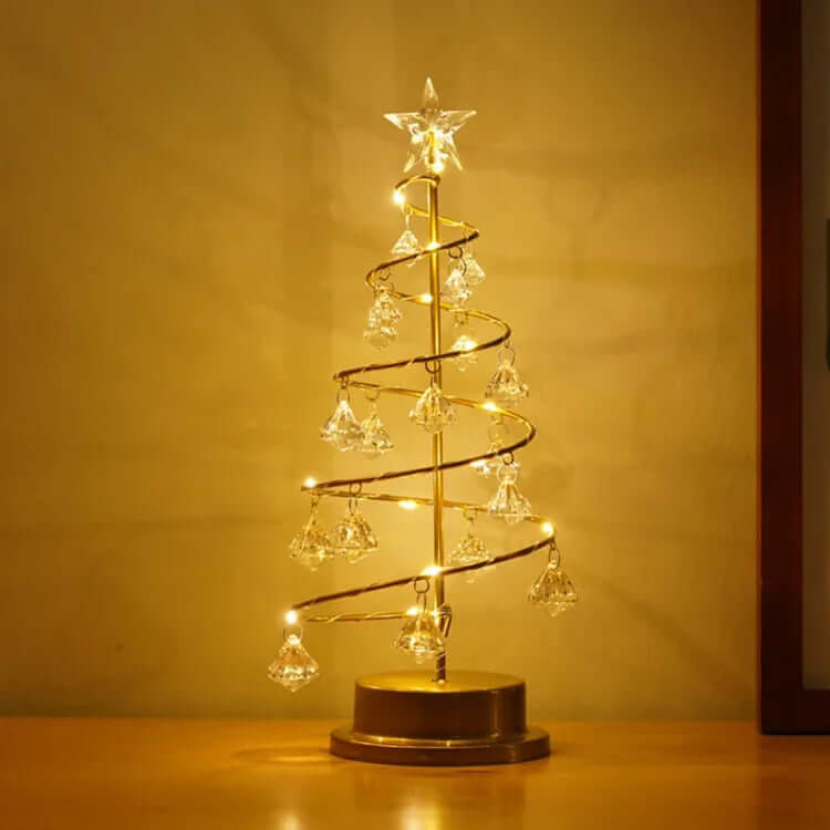 Crystal LED Christmas Tree - Battery Powered - 33cm