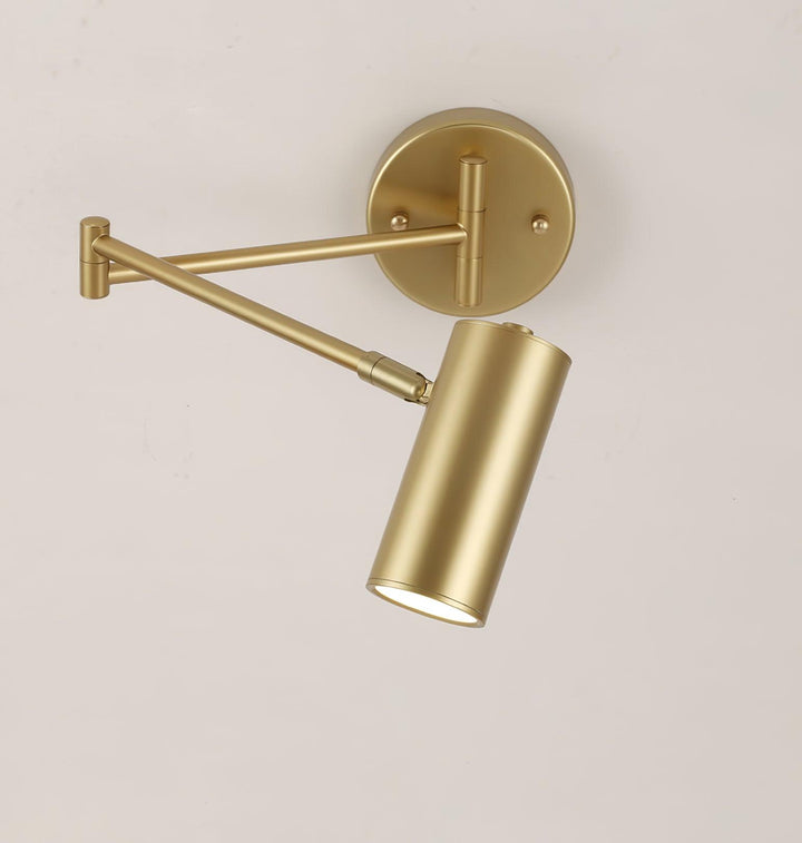 Adjustable Metal Swing Arm Wall Lamp with Integrated LED