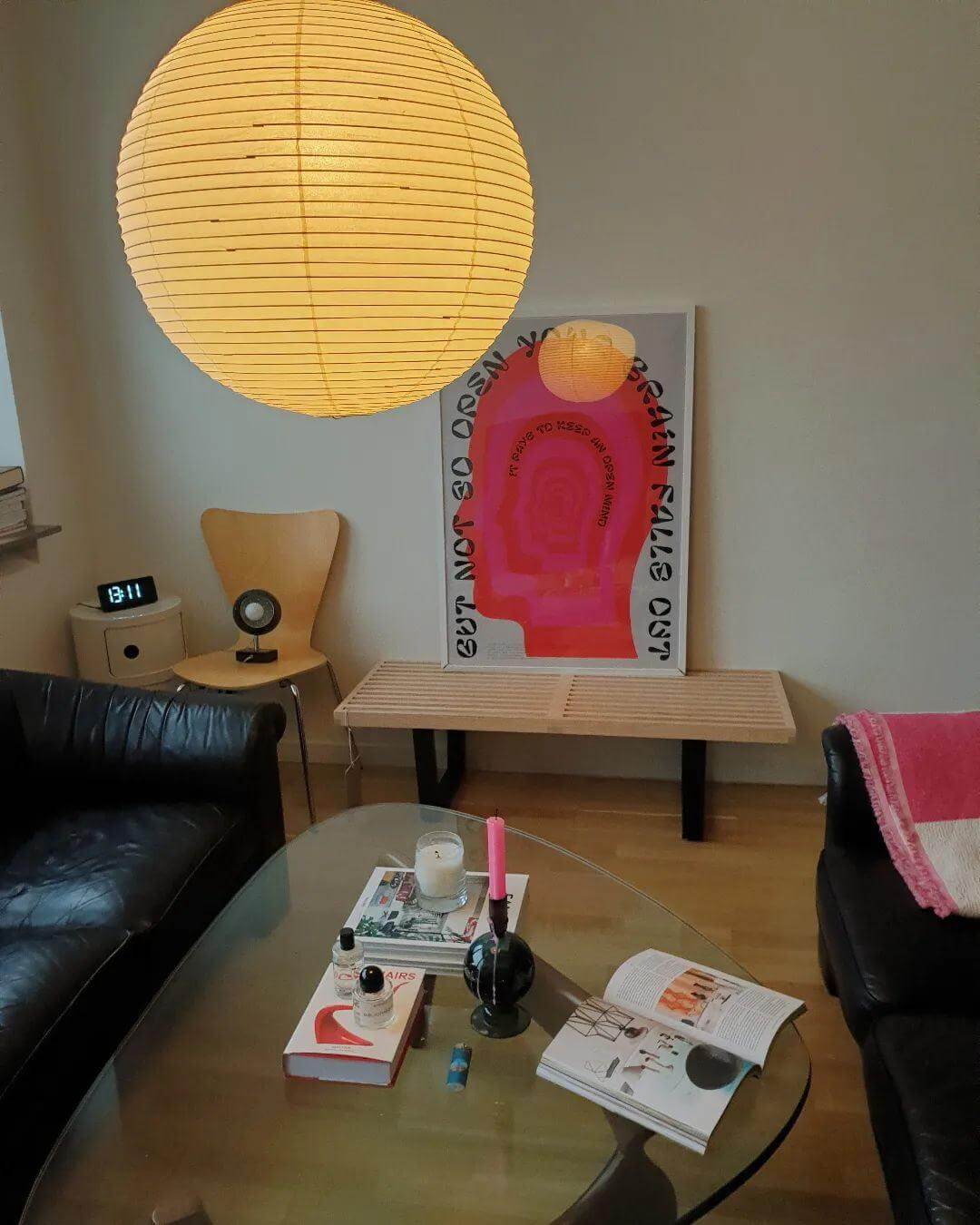 Japanese Pendant Lamp with Wire
