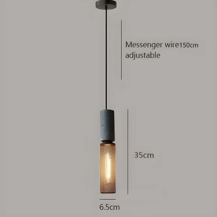 Industrial Pendant Light Concrete & Iron Ceiling Lamp