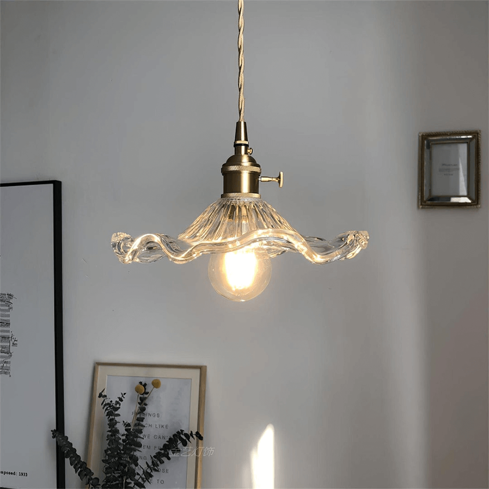 Floral Glass Pendant Light