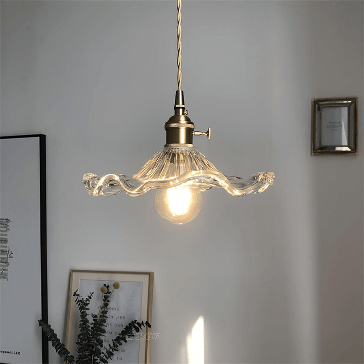 Floral Glass Pendant Light