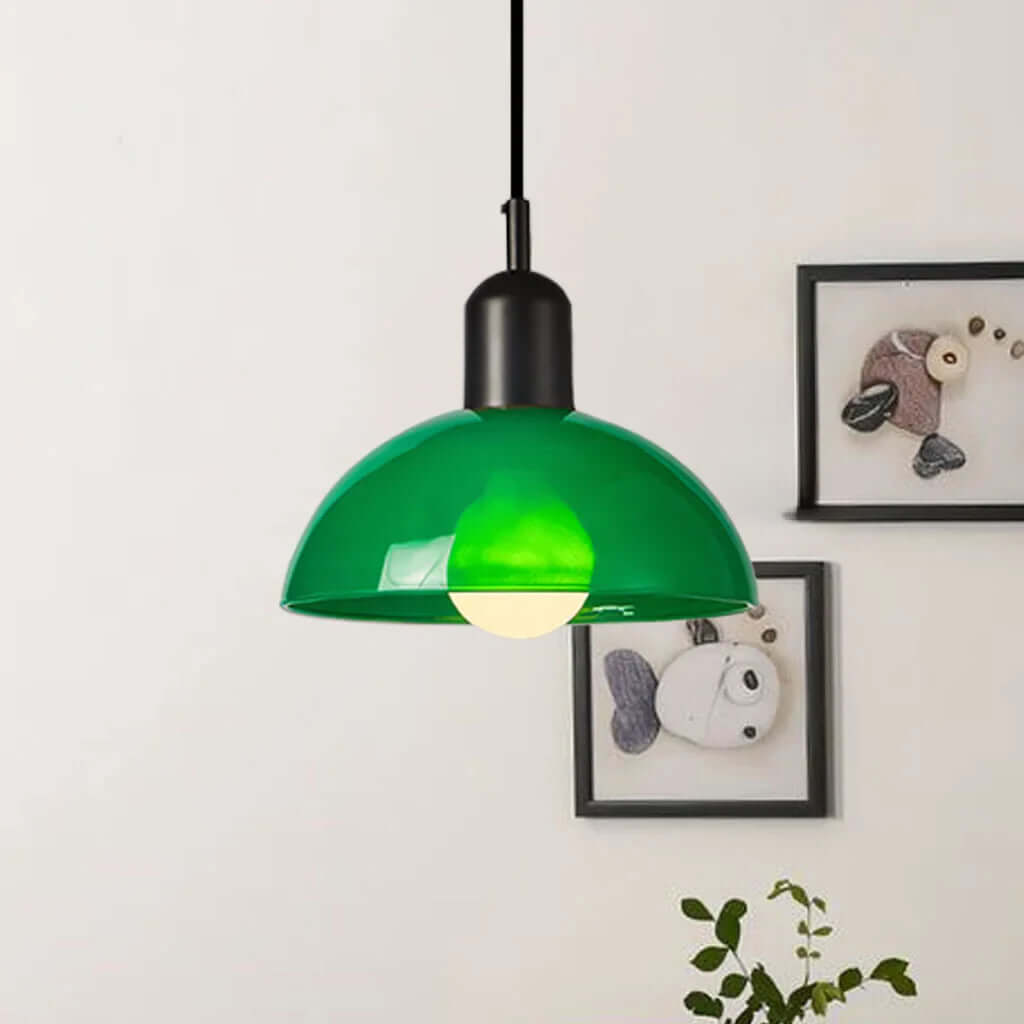 Colorful Glass Bowl Pendant Light