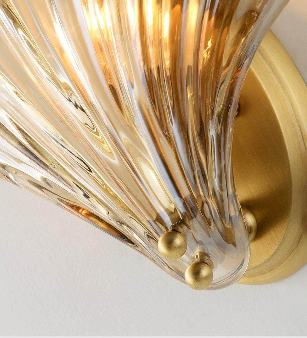 Seashell Wall Light Fixture, Nautical Decor, 20cm