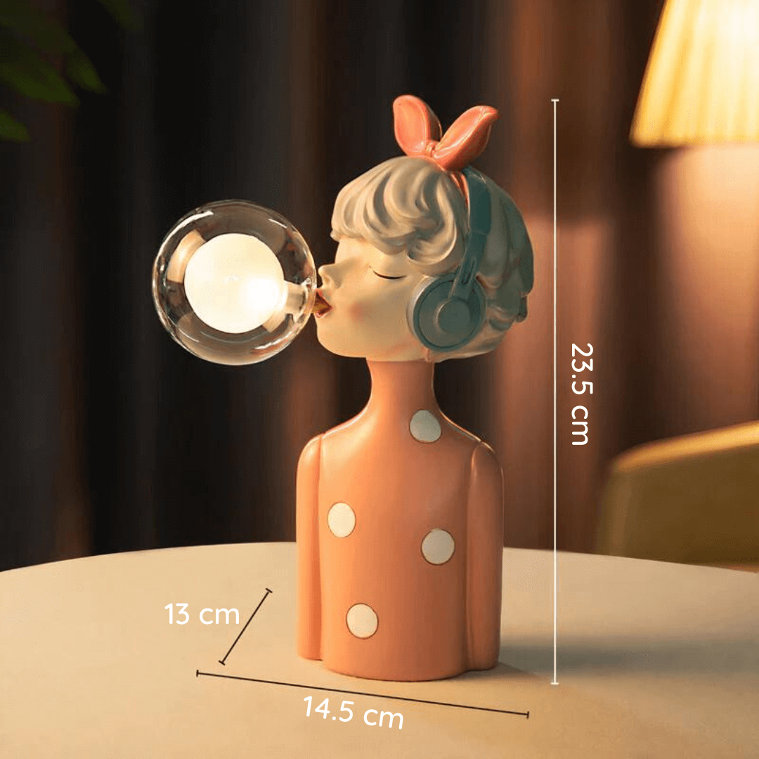 Elegant Resin Table Lamp with USB Power