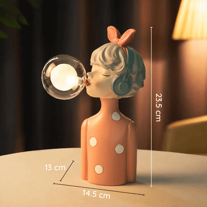 Elegant Resin Table Lamp with USB Power