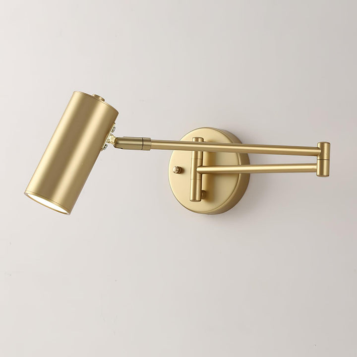 Adjustable Metal Swing Arm Wall Lamp with Integrated LED
