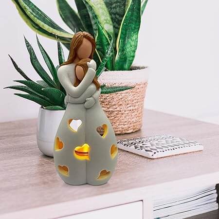Decorative Resin Table Lamp with Warm Glow
