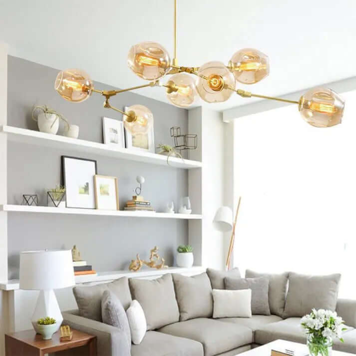 Modern Bubble Glass Sputnik Chandelier