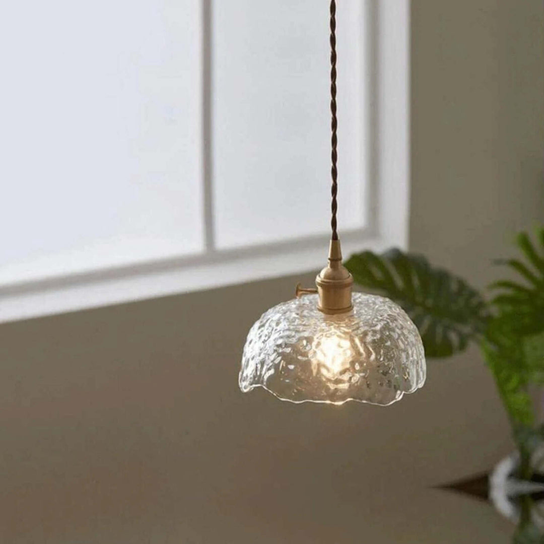 Modern Brass & Glass Pendant Light