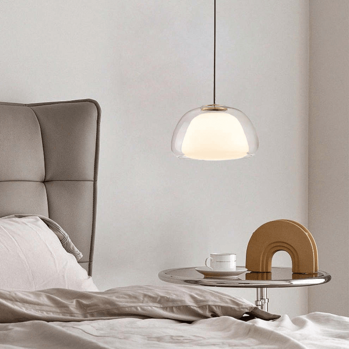 Modern White Glass Pendant Light
