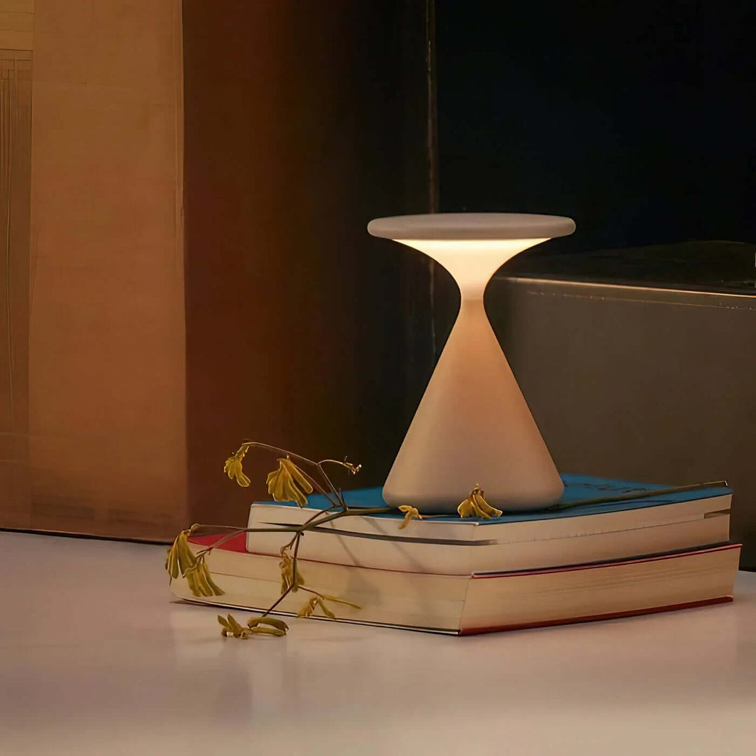 Cordless Hourglass Table Lamp