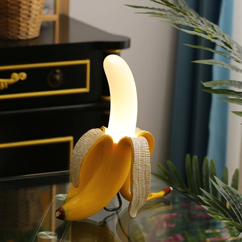 Art Deco Resin Table Lamp with LED Light