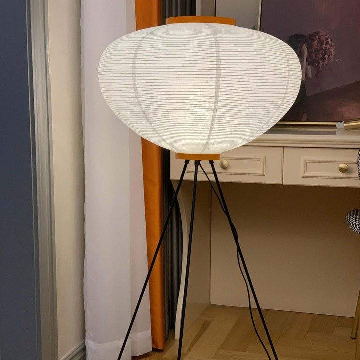Elegant Paper Floor Lamp with Diffused Lighting