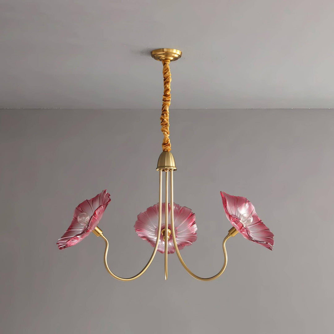 Elegant Frosted Glass Flower Chandelier