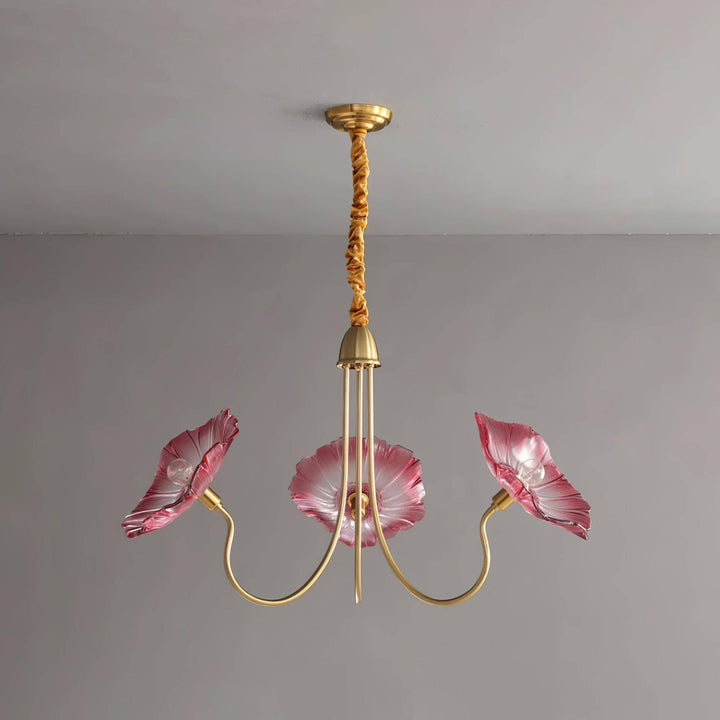Elegant Frosted Glass Flower Chandelier