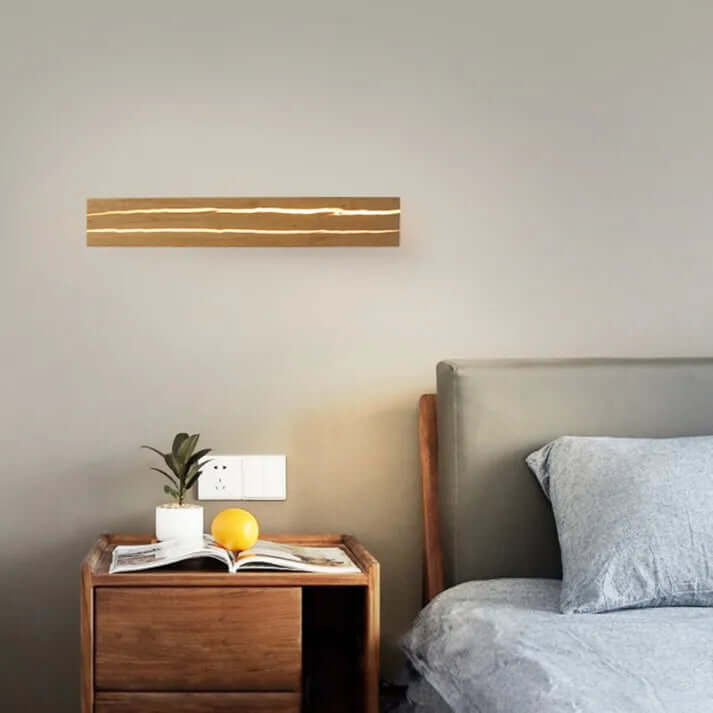 Modern Wood Crack LED Wall Sconce Light