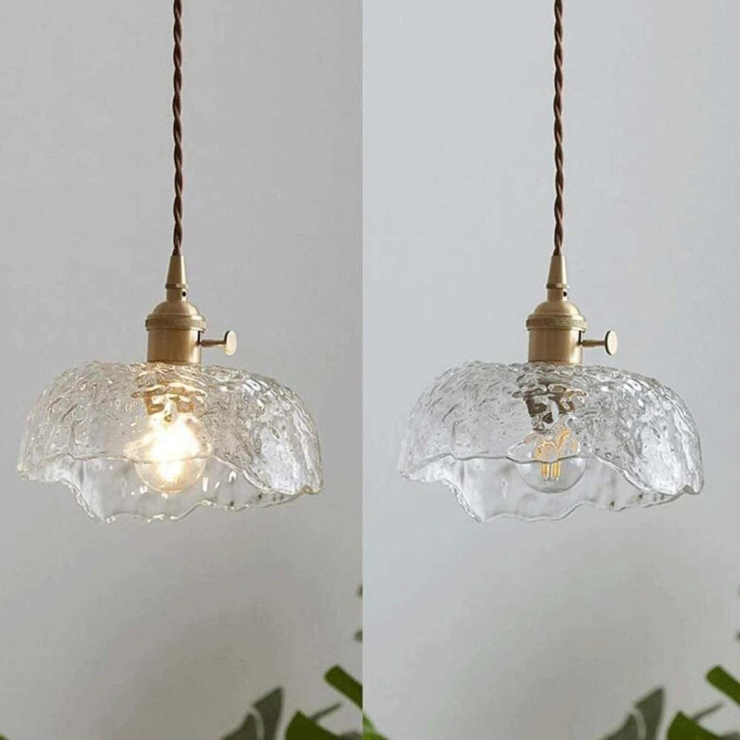 Modern Brass & Glass Pendant Light