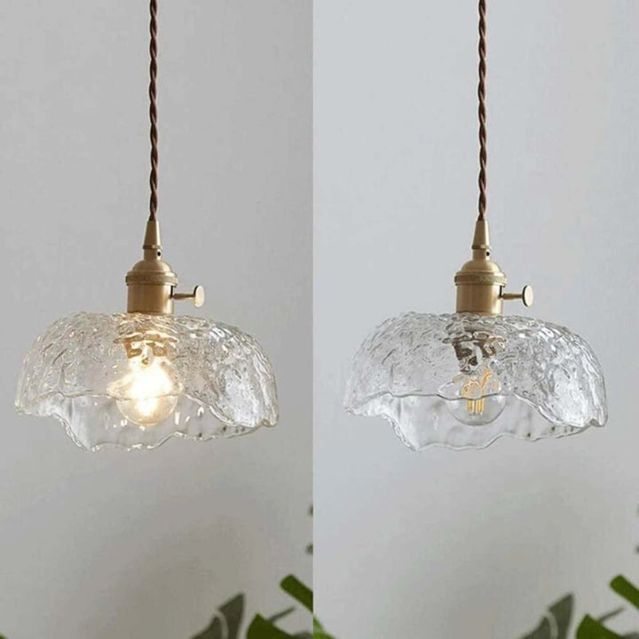 Modern Brass & Glass Pendant Light