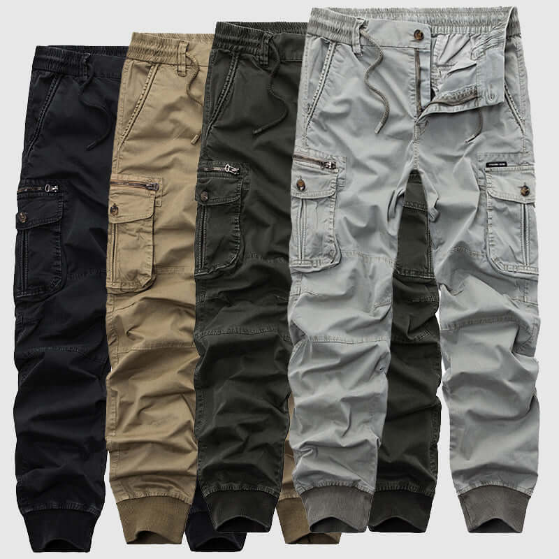 Men's Elastic Waist Pants with Pockets