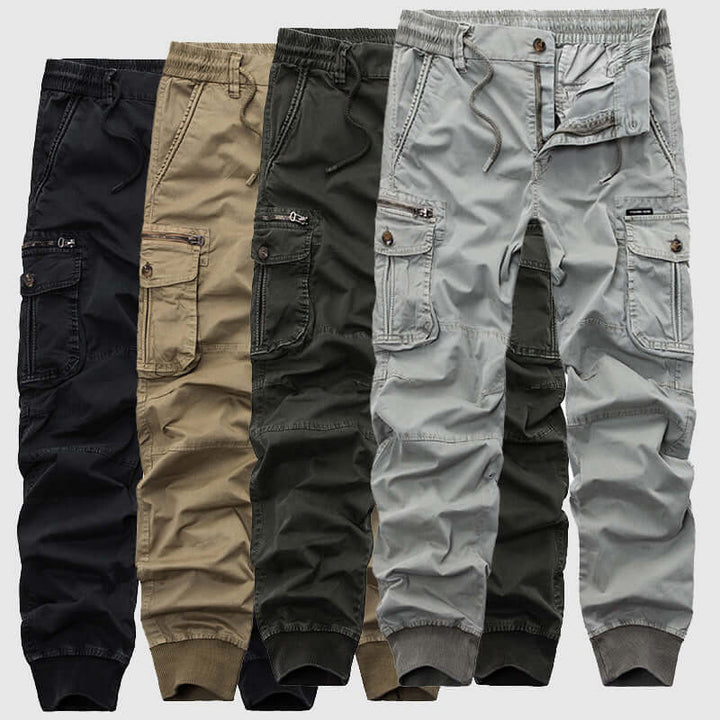 Men's Elastic Waist Pants with Pockets