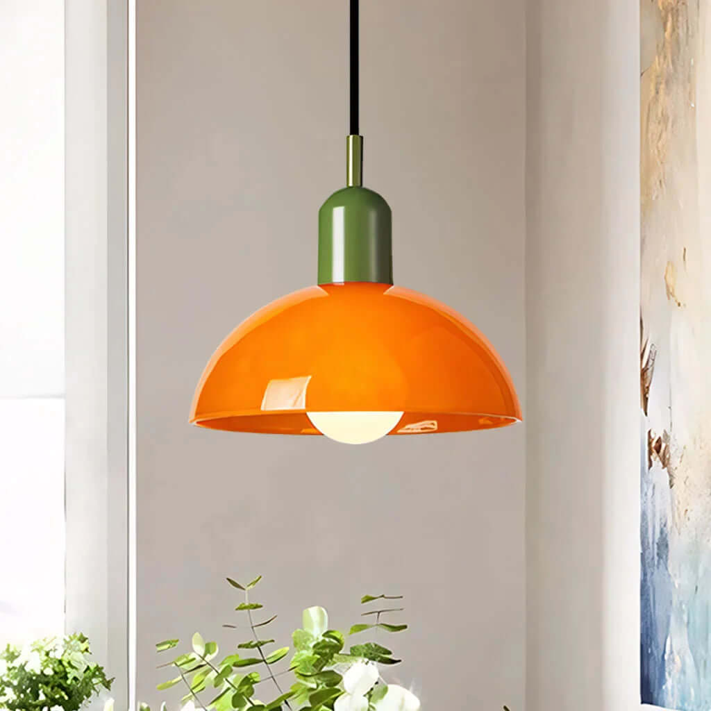 Colorful Glass Bowl Pendant Light