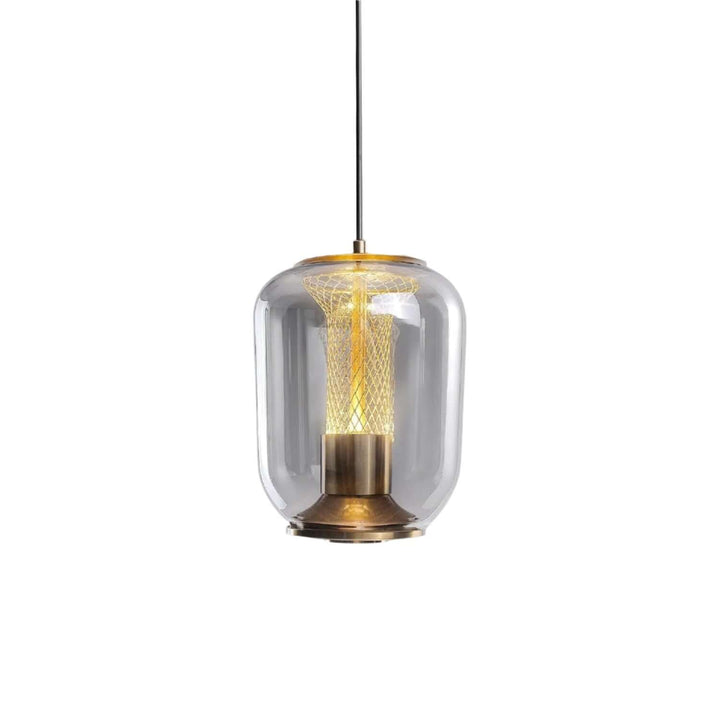 Modern Glass Pendant Light Fixture, 16cm, Integrated LED