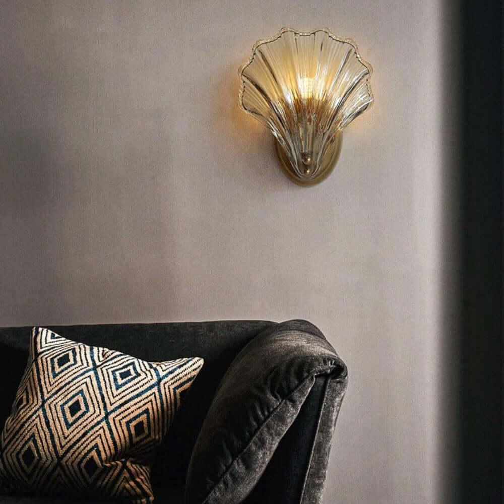 Seashell Wall Light Fixture, Nautical Decor, 20cm