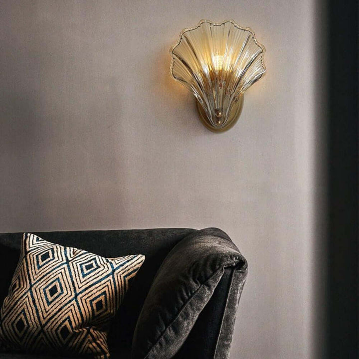 Seashell Wall Light Fixture, Nautical Decor, 20cm