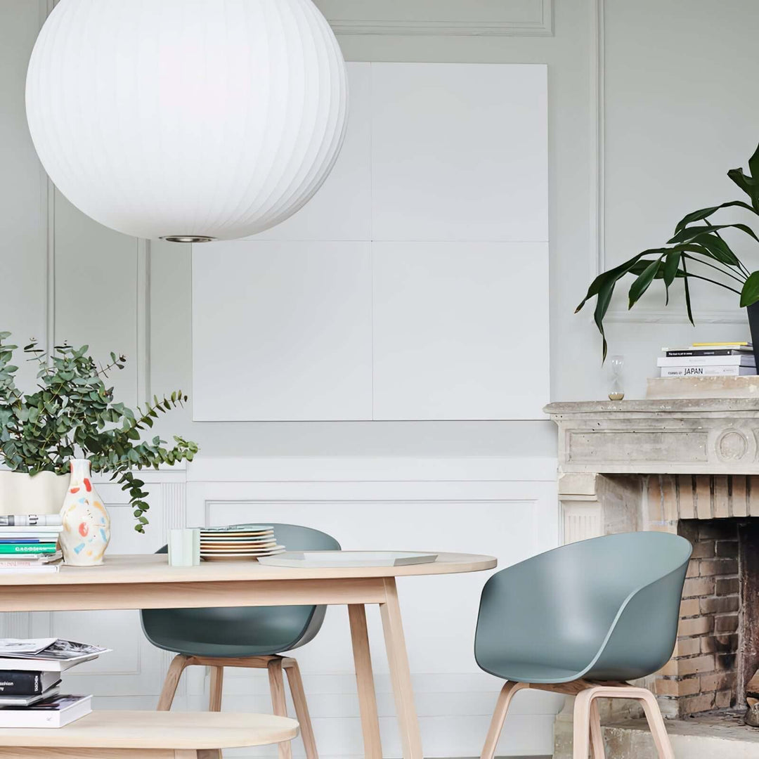 Nordic Style Pendant Lamp with Semi-Wood Finish