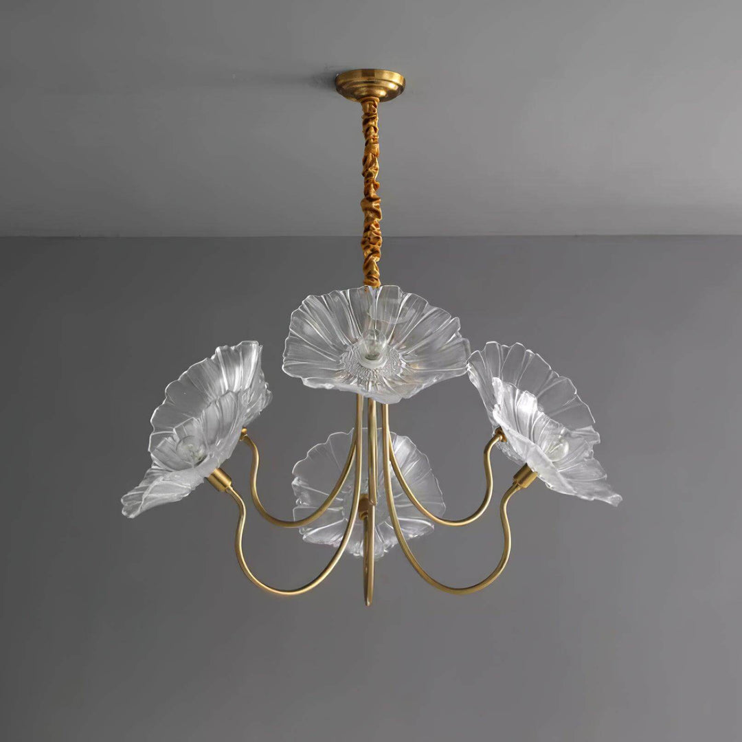 Elegant Frosted Glass Flower Chandelier