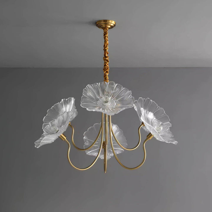 Elegant Frosted Glass Flower Chandelier