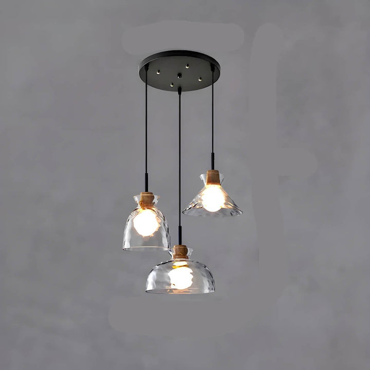 Modern Glass Chandelier for Dining Room, Entryway or Kitchen Lighting
