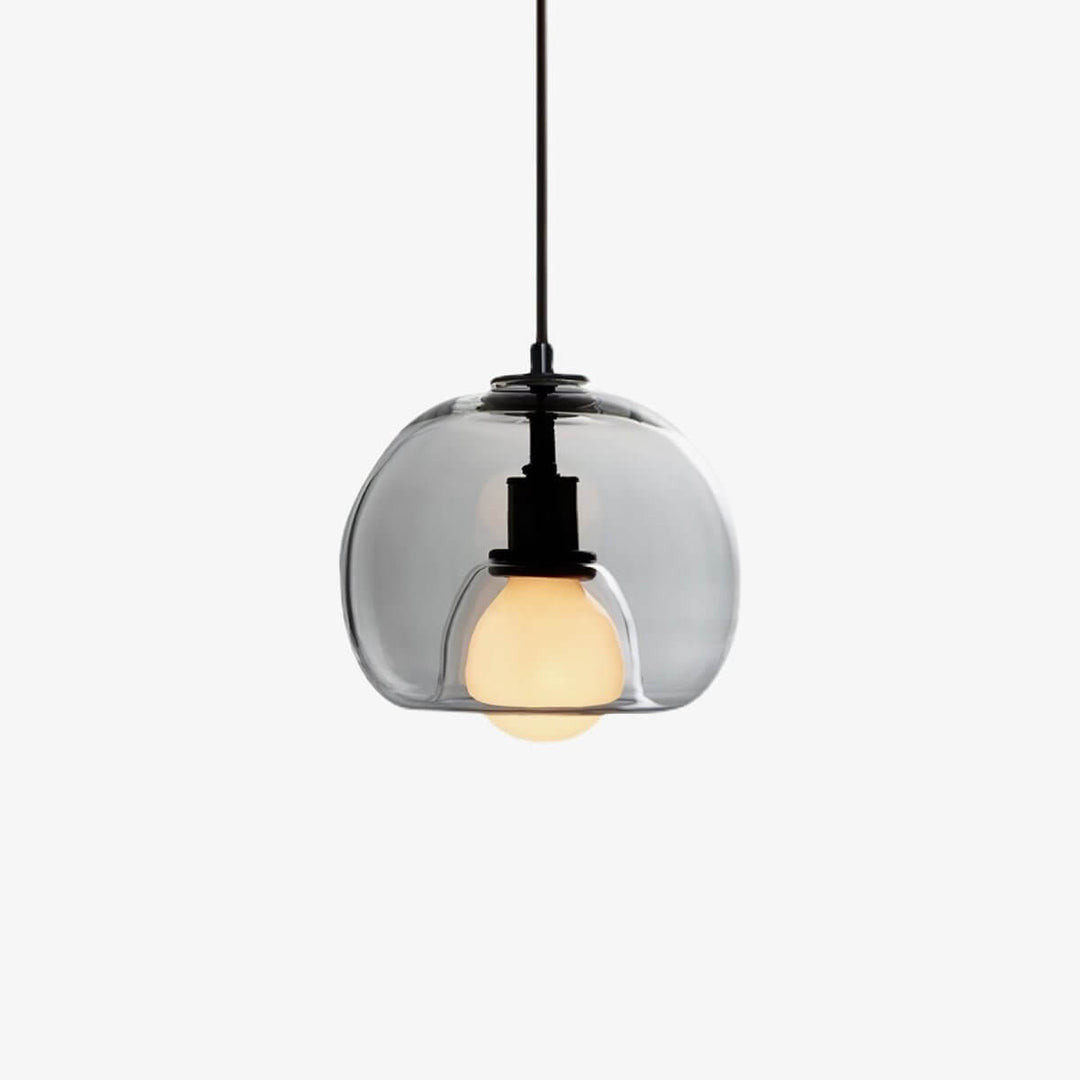 Modern Glass Pendant Light, 25cm Diameter
