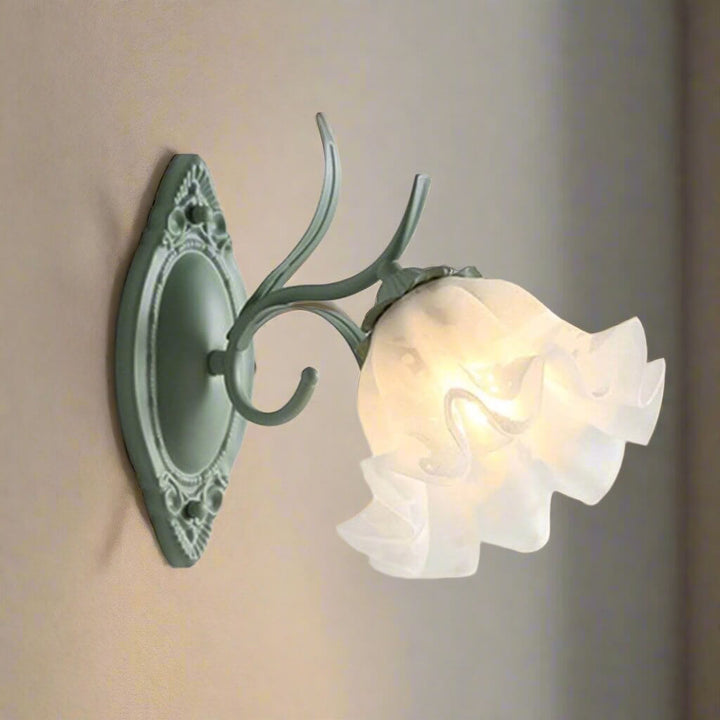 Floral Wall Lamp, Iron & Acrylic, 22cm