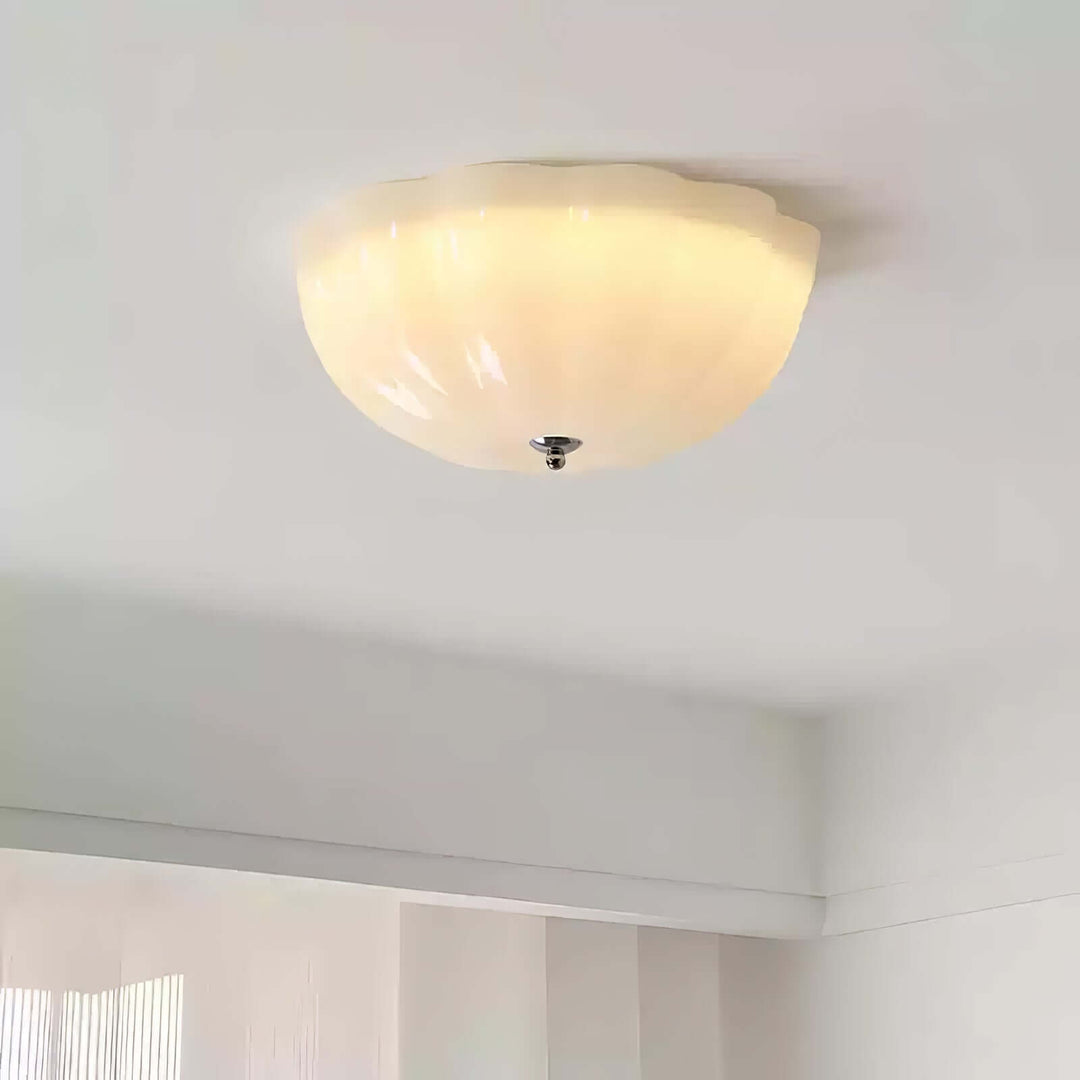Opal Glass Shell Ceiling Lamp 38cm