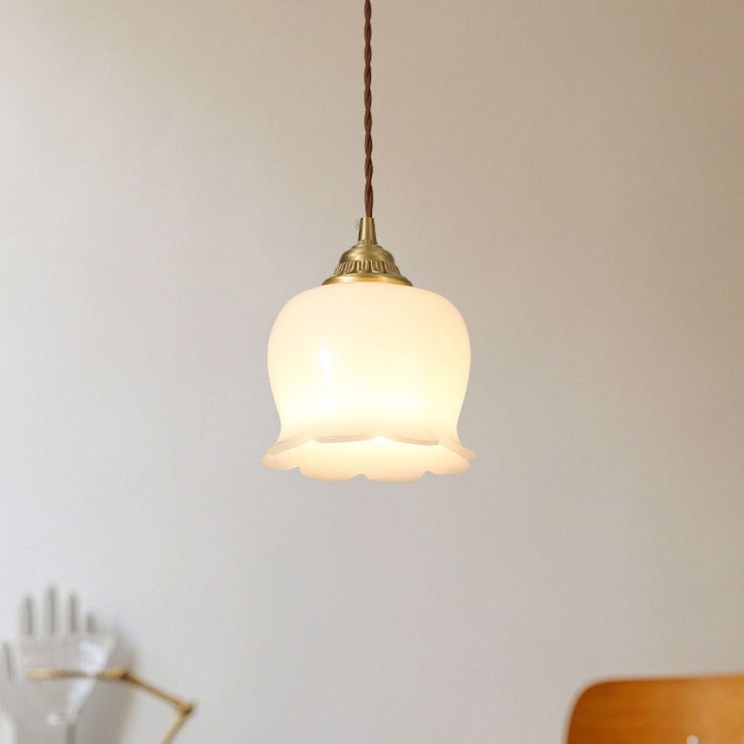 Floral Pendant Lamp, Elegant Hanging Ceiling Light Fixture