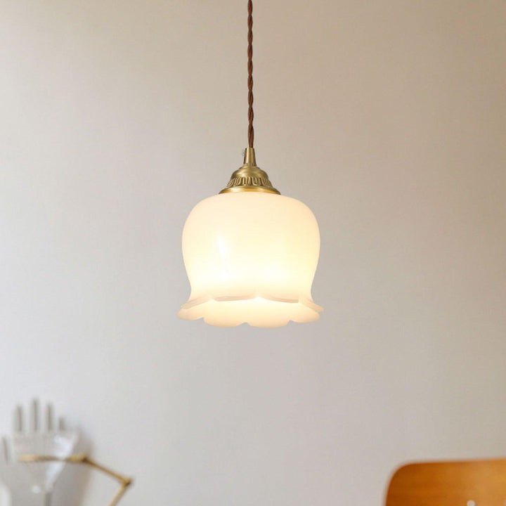 Floral Pendant Lamp, Elegant Hanging Ceiling Light Fixture