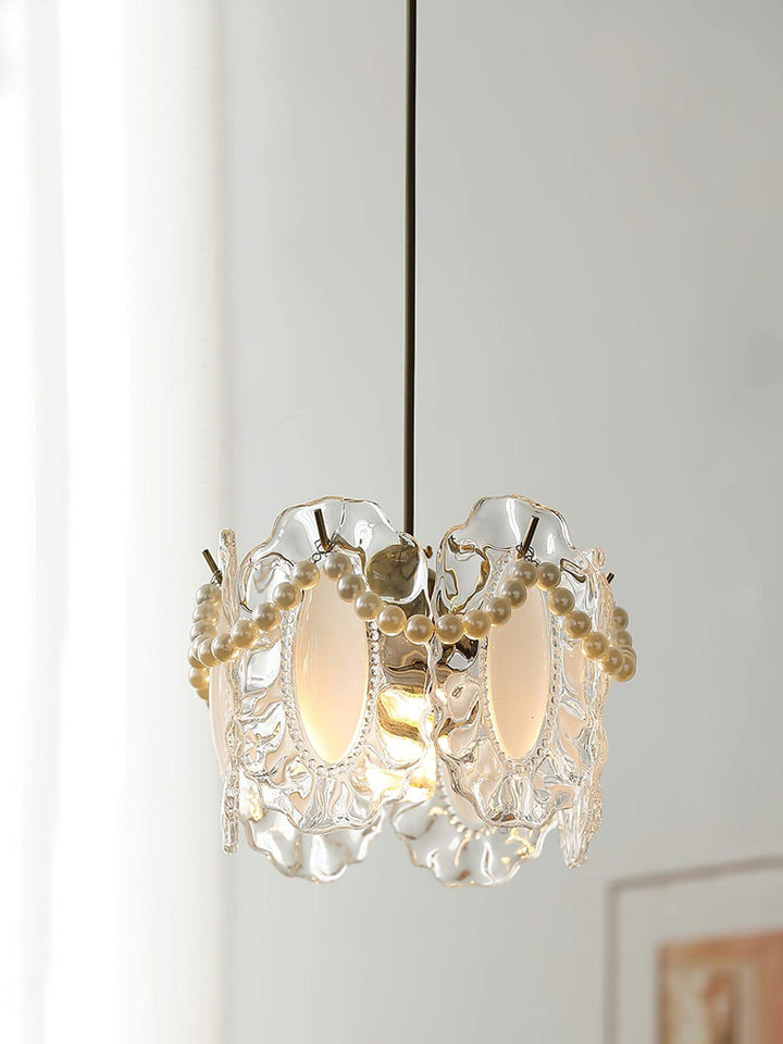 Floral Glass Pendant Lamp 20cm