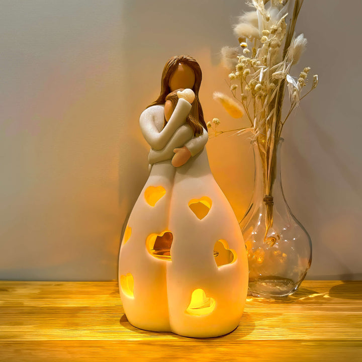 Decorative Resin Table Lamp with Warm Glow