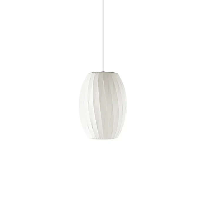 Modern Silk & Steel Pendant Light