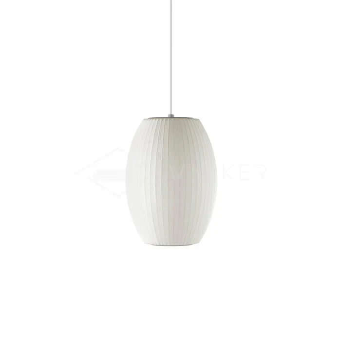 Modern Silk & Steel Pendant Light